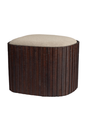Teak Storage Pouf | Dutchbone Bay | OROA.com