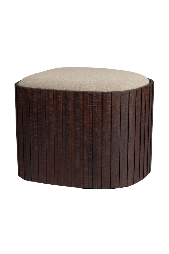 Teak Storage Pouf | Dutchbone Bay | OROA.com