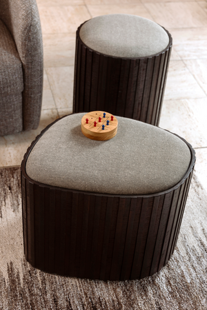 Teak Storage Pouf | Dutchbone Bay | OROA.com