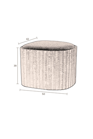 Teak Storage Pouf | Dutchbone Bay | OROA.com