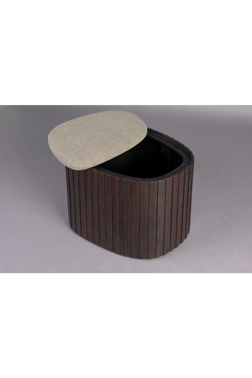 Teak Storage Pouf | Dutchbone Bay | OROA.com