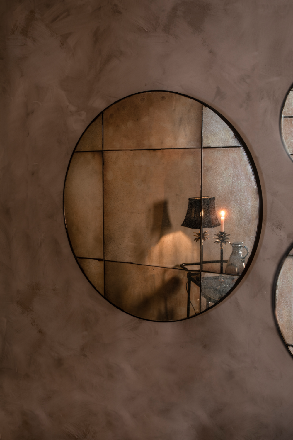 Round Vintage Mirror | Dutchbone Mado | OROA.com