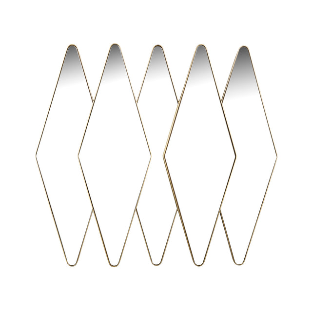 Modern furniture - Gold Diamond-Shaped Mirror - www.oroa.com