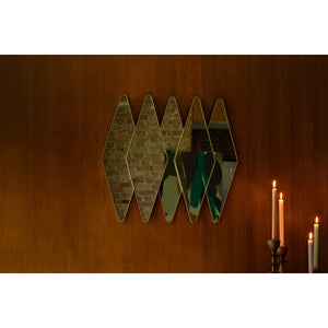   Modern furniture - Gold Diamond-Shaped Mirror - www.oroa.com | Oroa.com