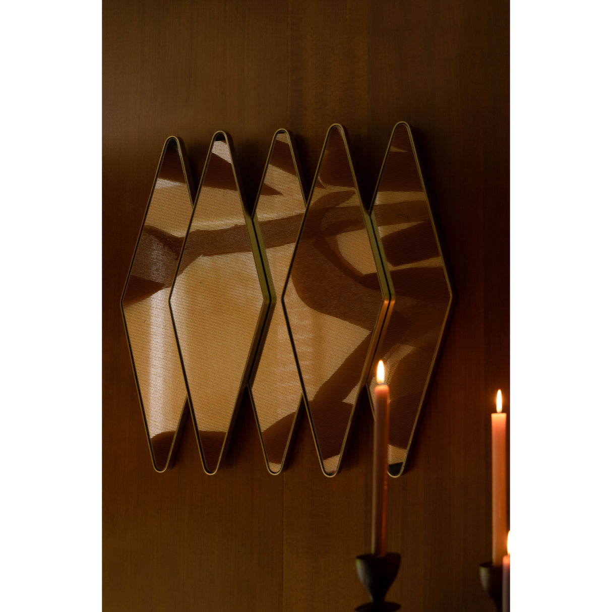   Modern furniture - Gold Diamond-Shaped Mirror - www.oroa.com | Oroa.com