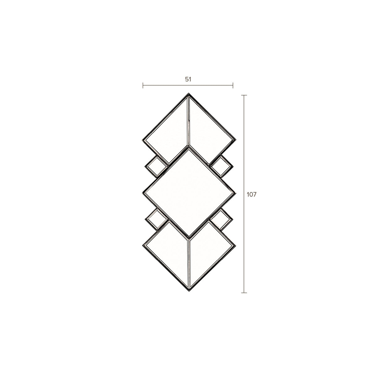   Modern furniture - Connected Diamond-Shaped Mirror - www.oroa.com | Oroa.com