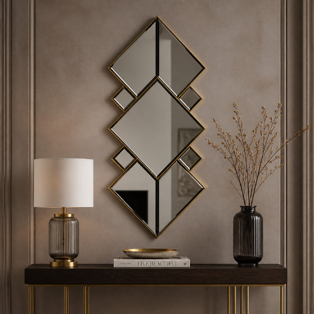   Modern furniture - Connected Diamond-Shaped Mirror - www.oroa.com | Oroa.com