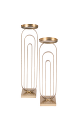 Vintage Gold Candle Holder L | Dutchbone Proa