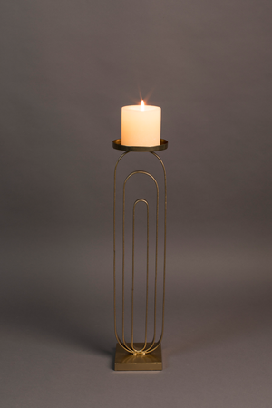 Vintage Gold Candle Holder L | Dutchbone Proa