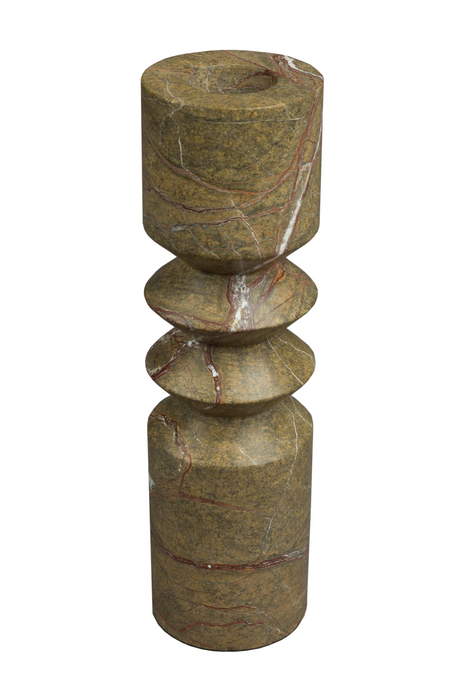 Brown Marble Candle Holder (2) | Dutchbone Satpura | OROA.com