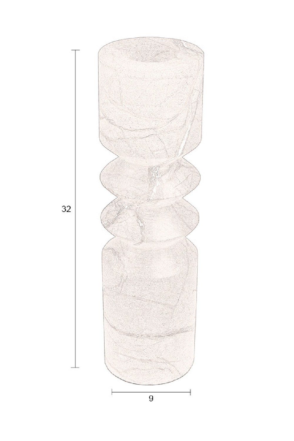 Brown Marble Candle Holder (2) | Dutchbone Satpura | OROA.com