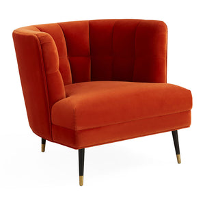 Curved Orange Club Chair | Jonathan Adler Draper | Oroa.com