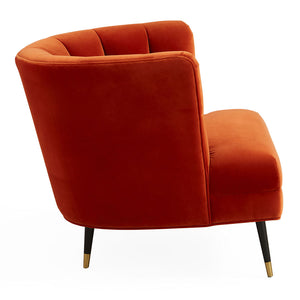 Curved Orange Club Chair | Jonathan Adler Draper | Oroa.com
