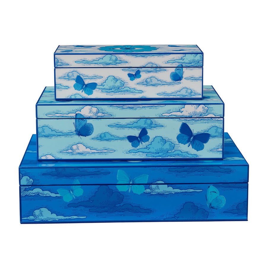 Eye Motif Blue Lacquer Box M | Jonathan Adler Druggist | Oroa.com