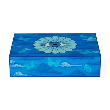 Eye Motif Blue Lacquer Box L | Jonathan Adler Druggist | Oroa.com