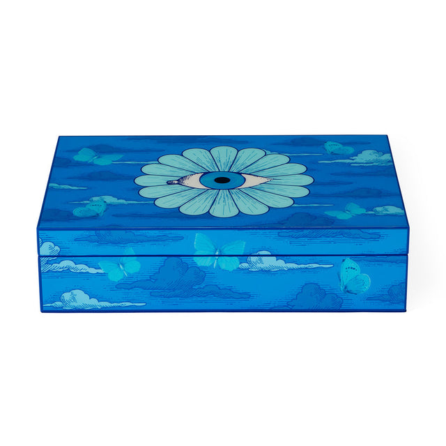 Eye Motif Blue Lacquer Box L | Jonathan Adler Druggist | Oroa.com