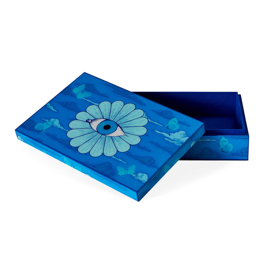 Eye Motif Blue Lacquer Box L | Jonathan Adler Druggist | Oroa.com