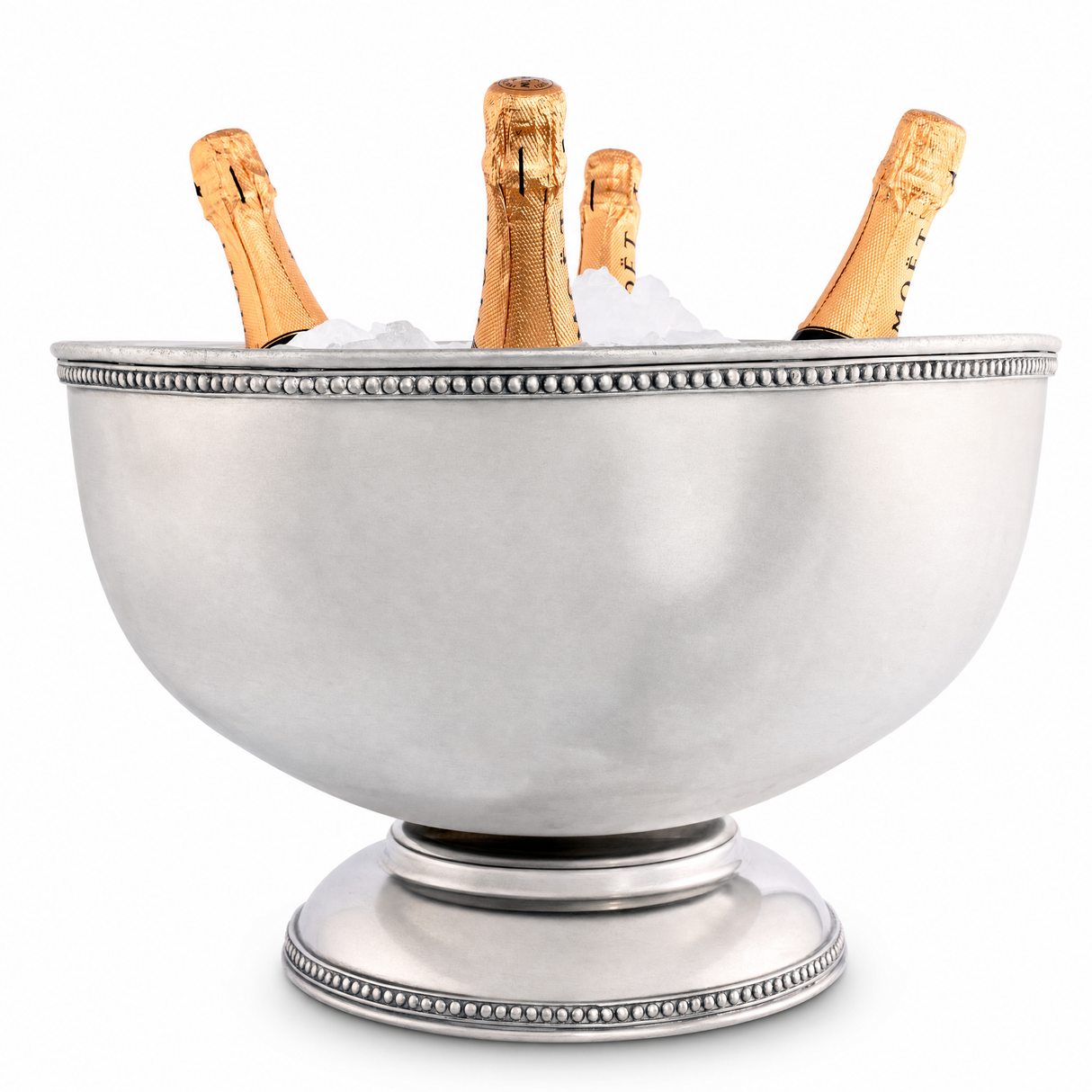 Luxury Pewter Beaded Ice Tub & Punch Bow - OROA