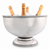 Luxury Pewter Beaded Ice Tub & Punch Bow - OROA