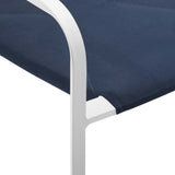Raleigh Stackable Outdoor Patio Aluminum Dining Armchair Navy