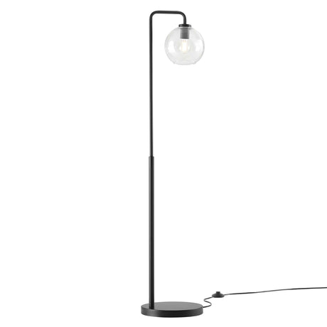 Glass Globe Glass Metal Floor Lamp - OROA