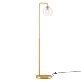 Glass Globe Glass Metal Floor Lamp - OROA