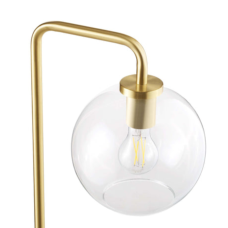 Glass Globe Glass Metal Floor Lamp - OROA
