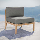 Outdoor Patio Teak Wood Armless Chair - OROA
