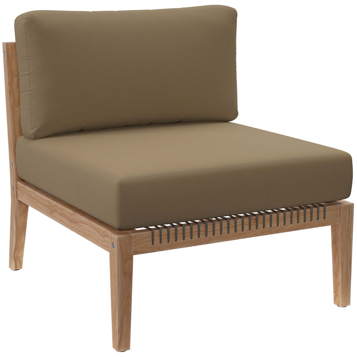 Outdoor Patio Teak Wood Armless Chair - OROA