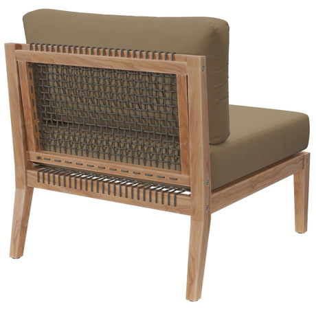 Outdoor Patio Teak Wood Armless Chair - OROA