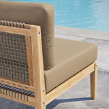Outdoor Patio Teak Wood Armless Chair - OROA