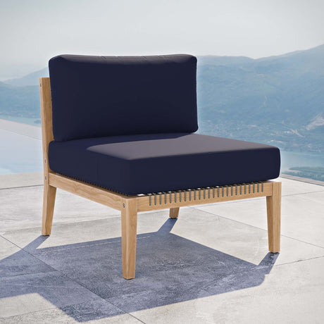 Outdoor Patio Teak Wood Armless Chair - OROA
