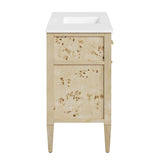Wood Single Sink Bathroom Vanity - OROA
