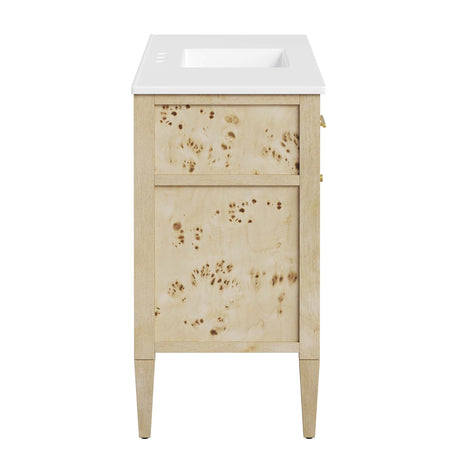 Wood Single Sink Bathroom Vanity - OROA