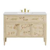 Wood Single Sink Bathroom Vanity - OROA