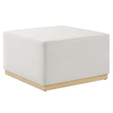 Tilden Square Velvet Upholstered Ottoman - OROA