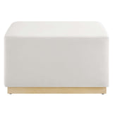 Tilden Square Velvet Upholstered Ottoman - OROA