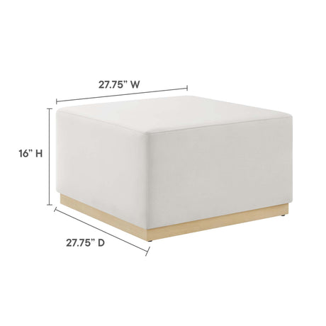 Tilden Square Velvet Upholstered Ottoman - OROA