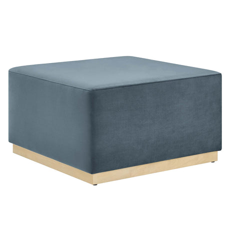 Tilden Square Velvet Upholstered Ottoman - OROA