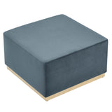 Tilden Square Velvet Upholstered Ottoman - OROA