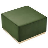 Tilden Square Velvet Upholstered Ottoman - OROA