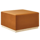 Tilden Square Velvet Upholstered Ottoman - OROA