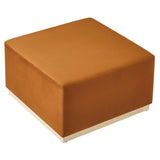 Tilden Square Velvet Upholstered Ottoman - OROA