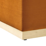 Tilden Square Velvet Upholstered Ottoman - OROA