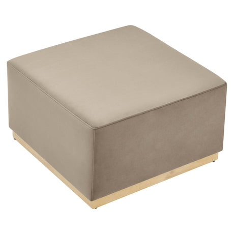 Tilden Square Velvet Upholstered Ottoman - OROA