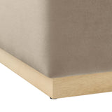 Tilden Square Velvet Upholstered Ottoman - OROA