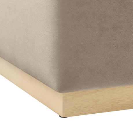 Tilden Square Velvet Upholstered Ottoman - OROA