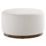 Tilden Large 29" Round Boucle Upholstered Ottoman
