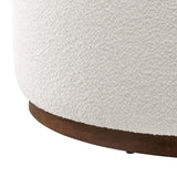 Tilden Large Round Boucle Ottoman - OROA