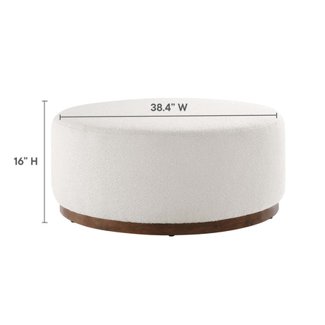 Tilden Large Round Boucle Ottoman - OROA